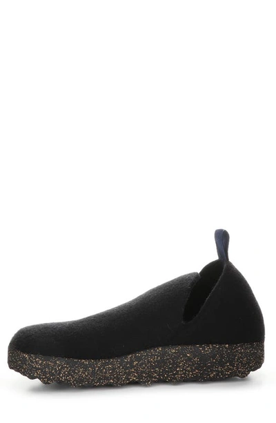 Asportuguesas Fly London Care Slip-on Sneaker In Black Tweed/ Felt