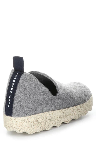 Shop Asportuguesas By Fly London Fly London City Slip-on In Concrete Tweed/ Felt