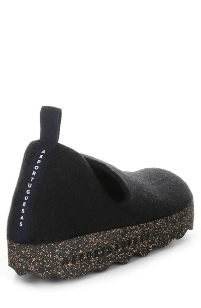 Shop Asportuguesas By Fly London Fly London City Slip-on In Black Tweed/ Felt