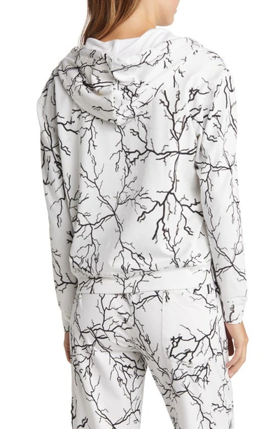 Dai Moda Gender Inclusive Branch Road Front Zip Hoodie In White