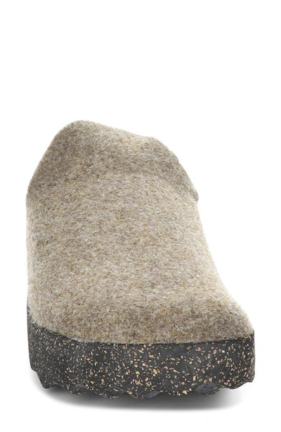 Shop Asportuguesas By Fly London Come Slip-on Sneaker Mule In Taupe Tweed/ Felt