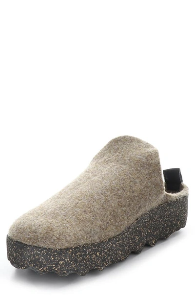 Shop Asportuguesas By Fly London Come Slip-on Sneaker Mule In Taupe Tweed/ Felt