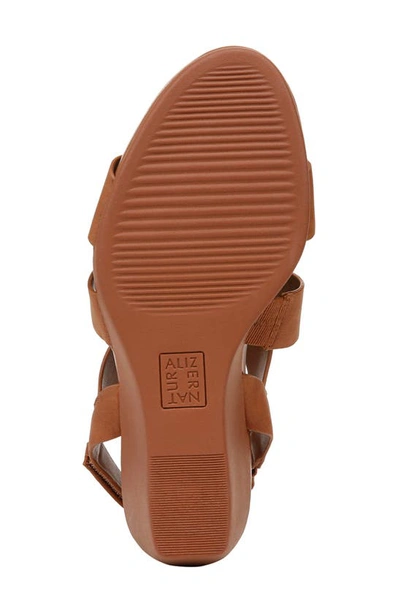 Shop Naturalizer Palmer Strappy Wedge Sandal In Brown Microsuede