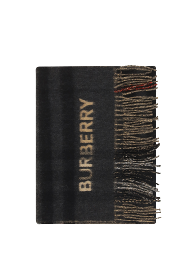 Shop Burberry Scarf In Archive Beige/ Black