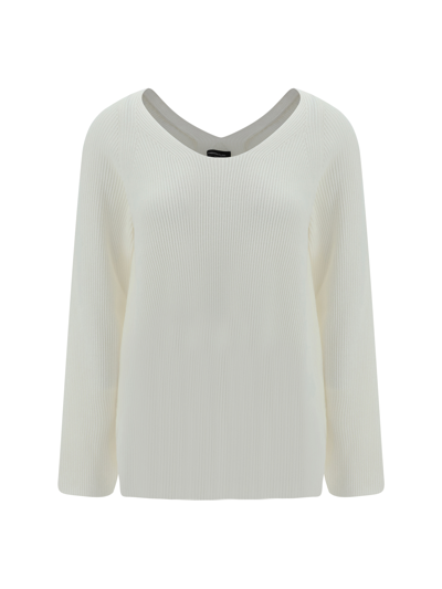 Shop Fabiana Filippi Sweater In Bianco