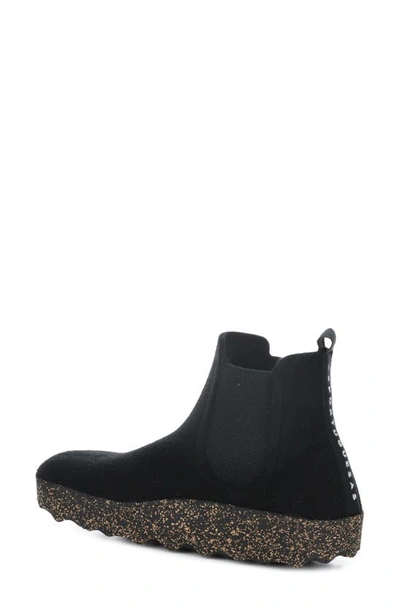 Shop Asportuguesas By Fly London Caia Chelsea Boot In 000 Black Tweed/ Felt