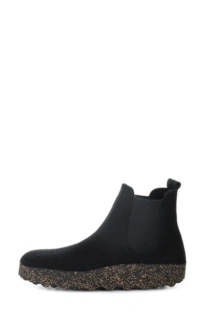 Shop Asportuguesas By Fly London Caia Chelsea Boot In 000 Black Tweed/ Felt