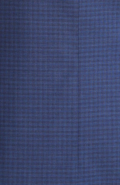 Shop Jack Victor Dean Check Soft Constructed Stretch Wool Suit In Blue