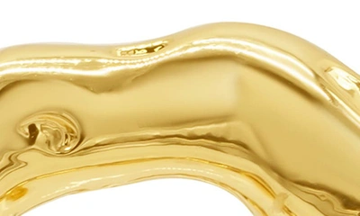 Adornia Water Resistant Hammered Circle Ring In Gold