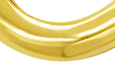 Adornia 14k Gold Plated 3-huggie Hoop Earrings Set In Gold