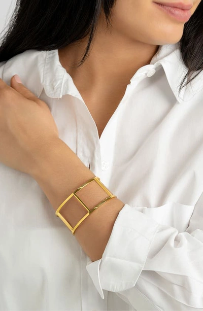 Shop Adornia Water Resistant Cuff Bracelet In Gold