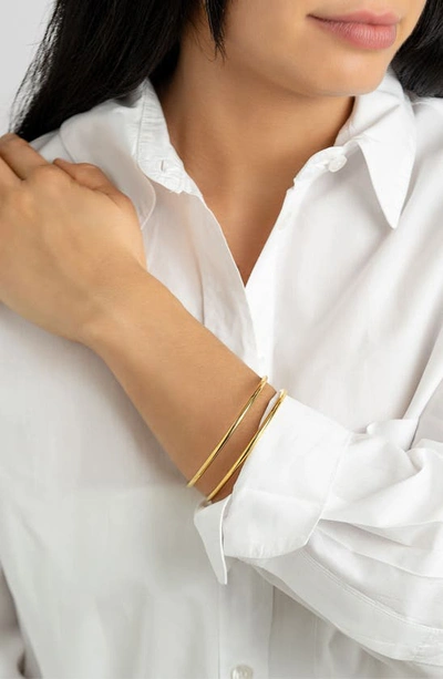 Shop Adornia 14k Yellow Gold Plated Water-resistant Double Bar Bracelet