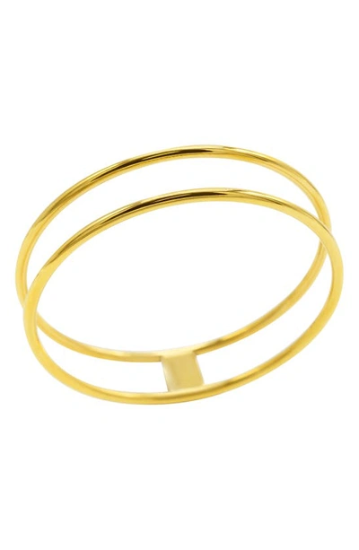 Shop Adornia 14k Yellow Gold Plated Water-resistant Double Bar Bracelet