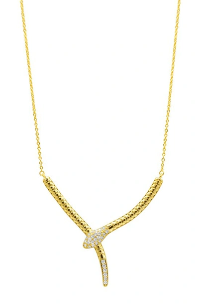 Shop Adornia Crystal Snake Pendant Necklace In Gold