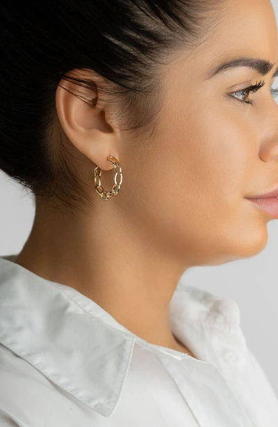 Shop Adornia Chain Link Hoop Earrings In Gold