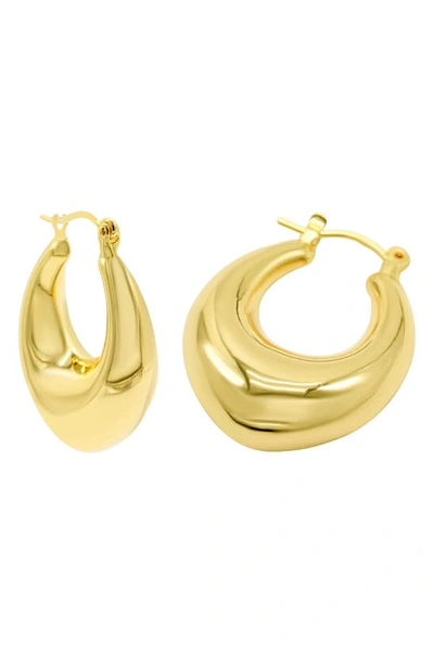 Shop Adornia Domed Hoop Earrings In Gold