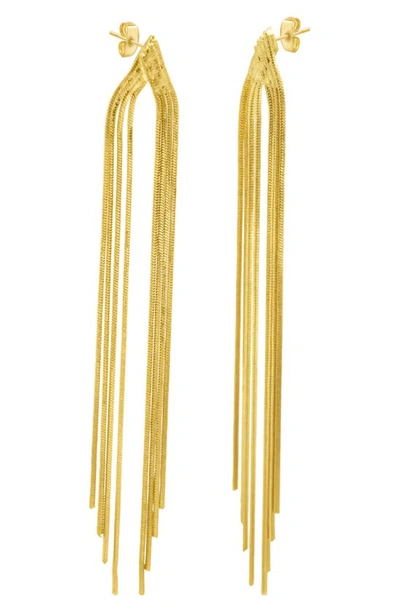 Adornia Strand Chain Drop Earrings In Gold