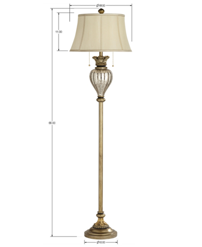 Shop Pacific Coast Montebello Floor Lamp In Antique-like Mercure