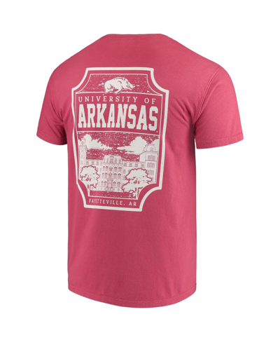 Shop Image One Men's Cardinal Arkansas Razorbacks Comfort Colors Campus Icon T-shirt