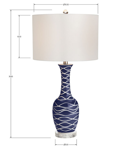 Shop Pacific Coast Ainsley Table Lamp In Blue