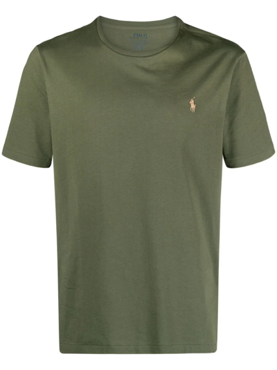 Shop Polo Ralph Lauren T-shirt Custom Slim-fit In Green