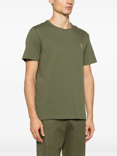 Shop Polo Ralph Lauren T-shirt Custom Slim-fit In Green