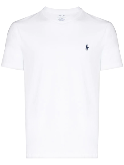 Shop Polo Ralph Lauren T-shirt Custom Slim Fit In White