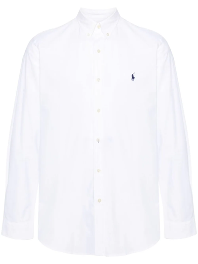 Shop Polo Ralph Lauren Camicia Oxford Slim-fit In White