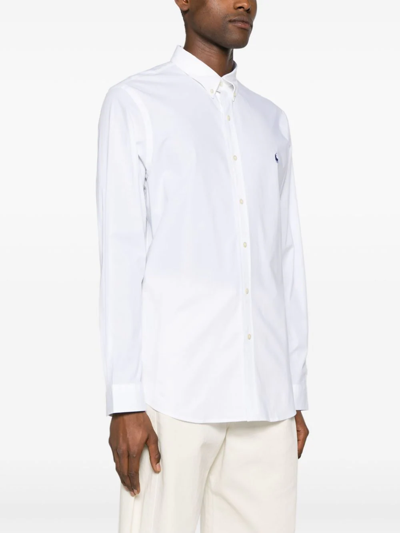 Shop Polo Ralph Lauren Camicia Oxford Slim-fit In White