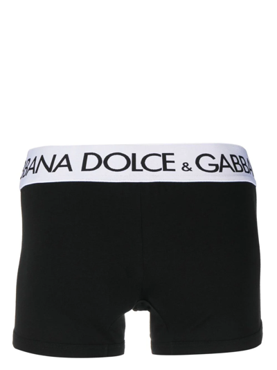 Shop Dolce & Gabbana Boxer Con Logo In Black
