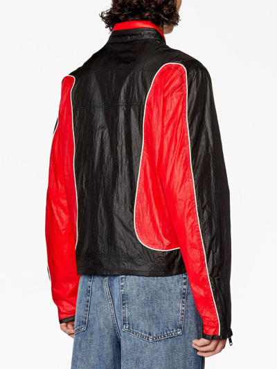 Diesel J-blinkid-a Colour-block Bomber Jacket In Black