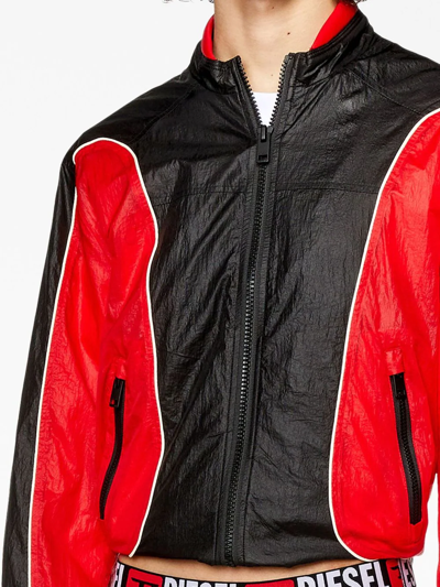 Diesel J-blinkid-a Colour-block Bomber Jacket In Black