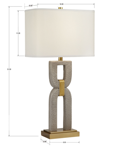 Shop Pacific Coast Odell Table Lamp In Gray