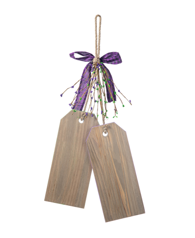 Glitzhome 25.5" H Happy Mardi Gras Day Wooden Bookmark Door Hanger In Multi