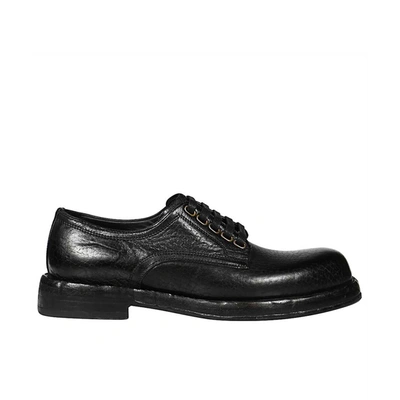 Shop Dolce & Gabbana Leather Derbies In Black