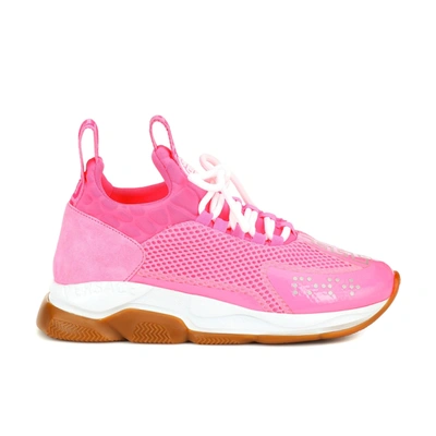 Shop Versace Chain Reaction Sneakers In Pink