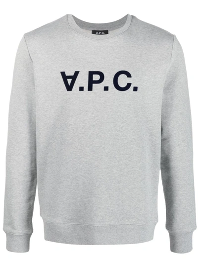 Shop Apc A.p.c. Vpc Organic Cotton Sweatshirt In Grey