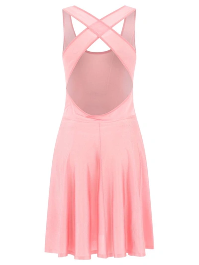 Shop Alaïa Flared Dress In Pink