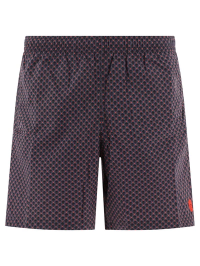 Shop Alexander Mcqueen "skull Dots" Swim Shorts In Grey