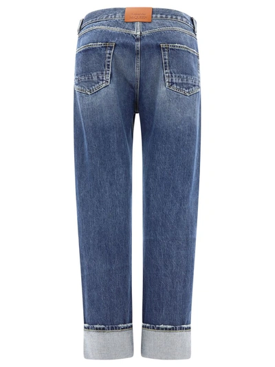 Shop Alexander Mcqueen Turn-up Jeans In Blue