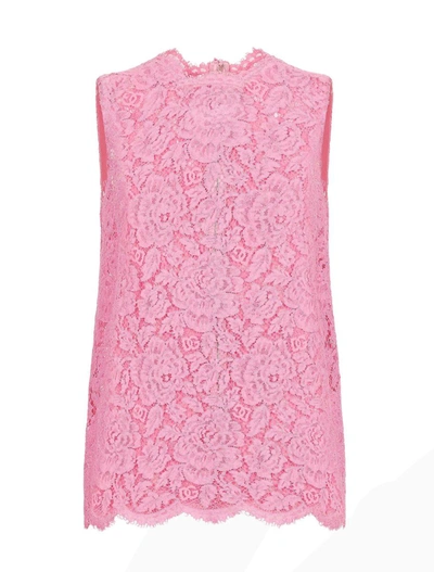 Shop Dolce & Gabbana Top In Rosa 2