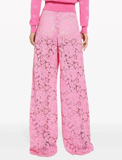 Shop Dolce & Gabbana Trousers In Rosa 2