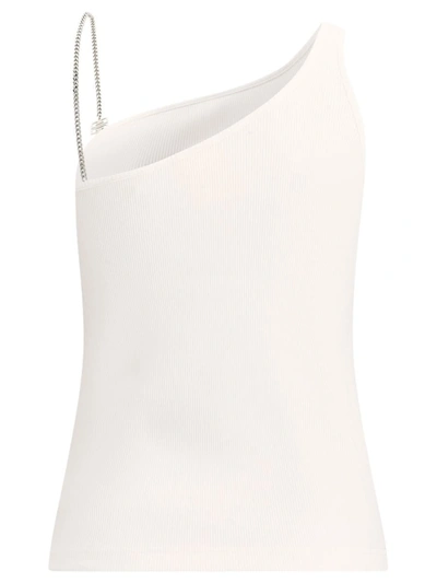 Shop Givenchy Asymmetric Top With Chain Detail In White