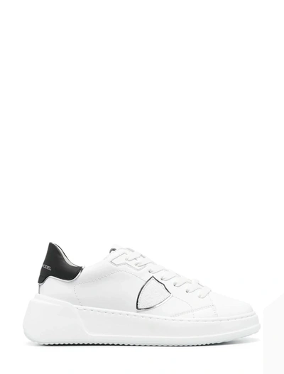 Shop Philippe Model Sneakers In Blanc Noir