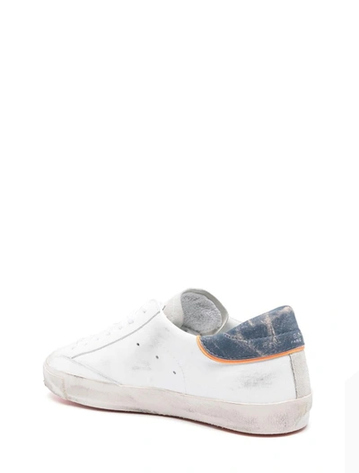 Shop Philippe Model Sneakers In Blanc Bleu