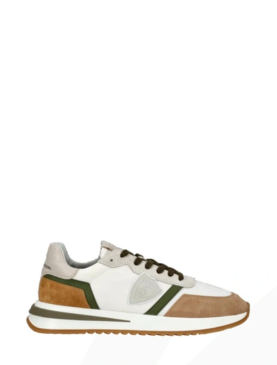 Shop Philippe Model Sneakers In Blanc Vert