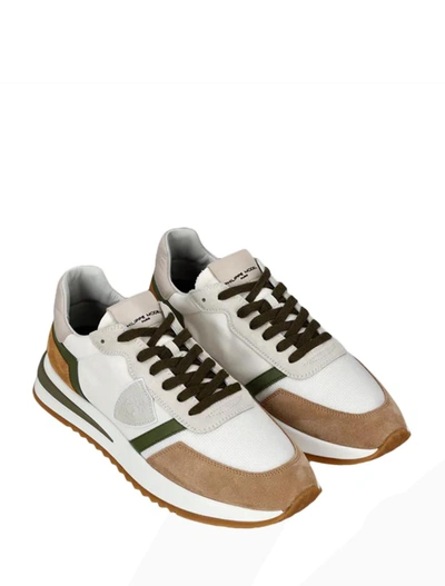 Shop Philippe Model Sneakers In Blanc Vert