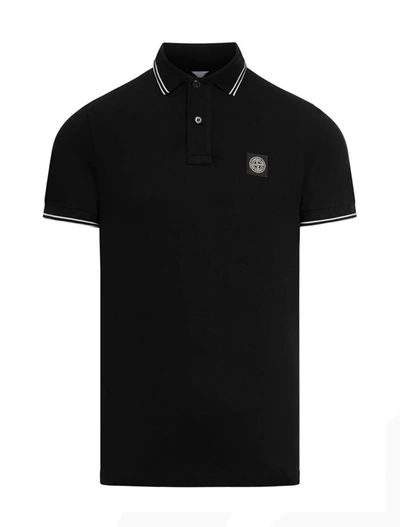 Shop Stone Island T-shirts And Polos Black