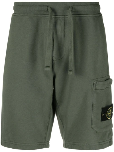 Shop Stone Island Tracksuit Shorts In Green