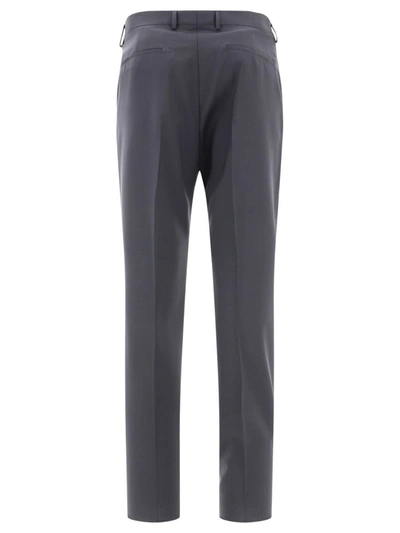 Shop Valentino Wool Tailored Trousers In Grey